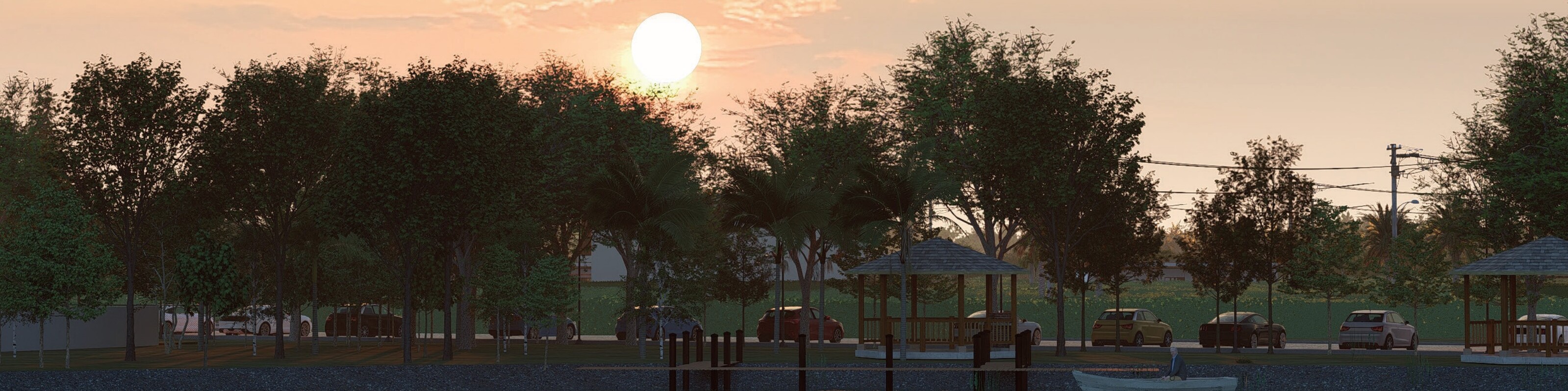Reserva Diamante - vista campestre al atardecer