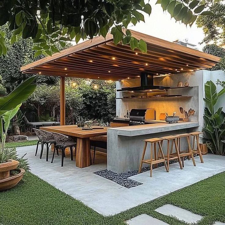 Referencia de zona BBQ y social