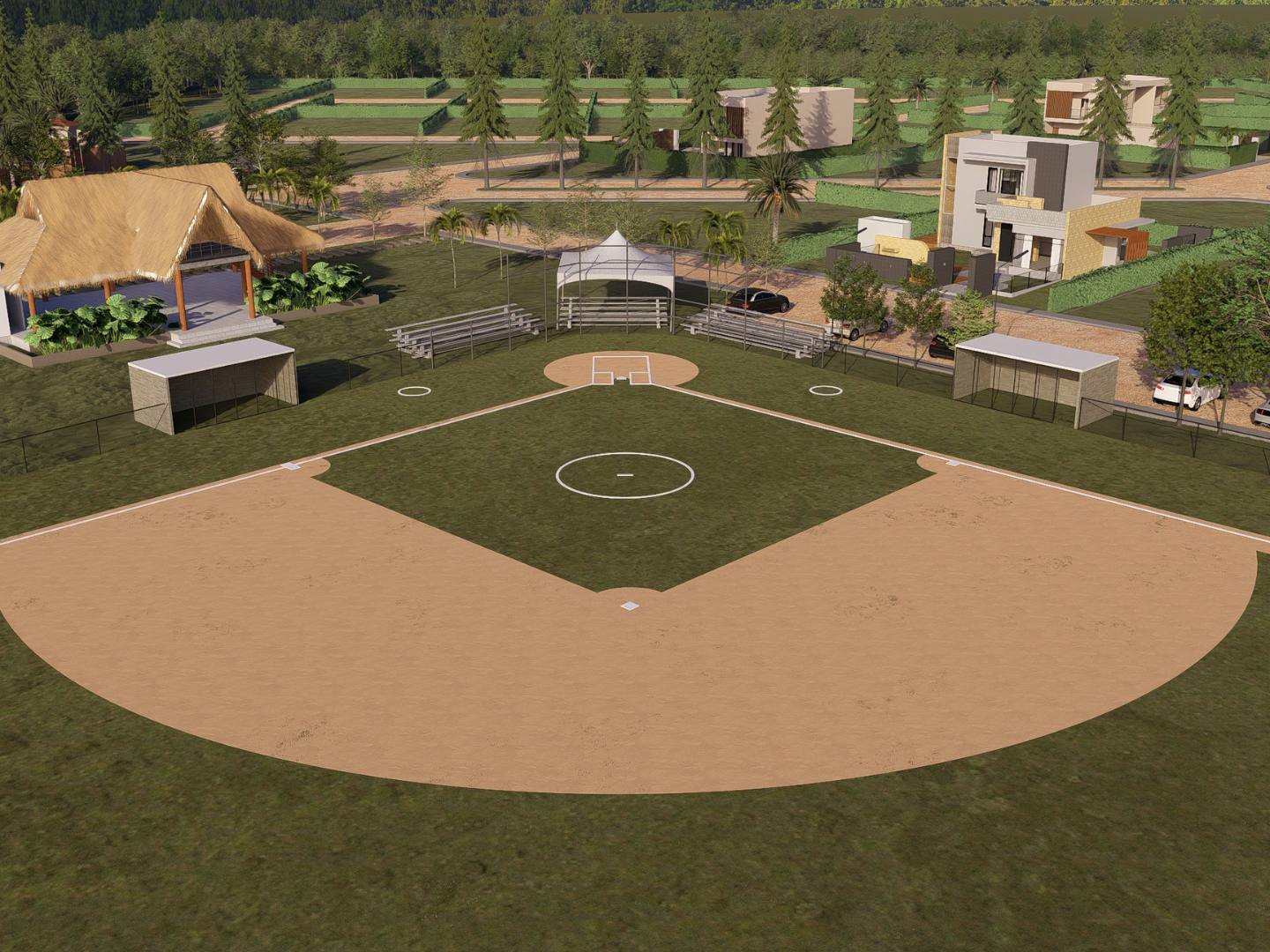 Estadio de béisbol en Reserva Diamante